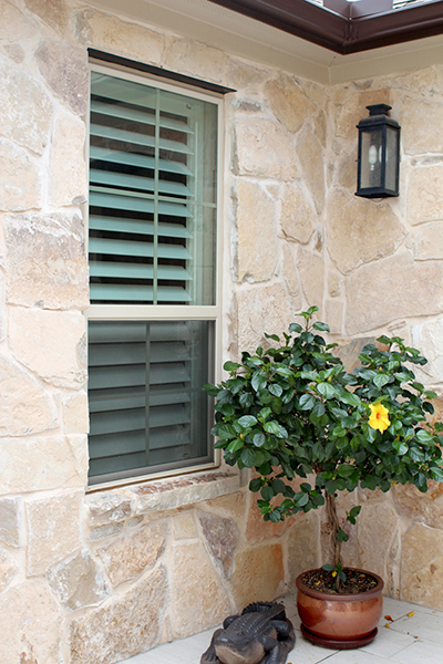 exterior shutters with tilt rod Austin
