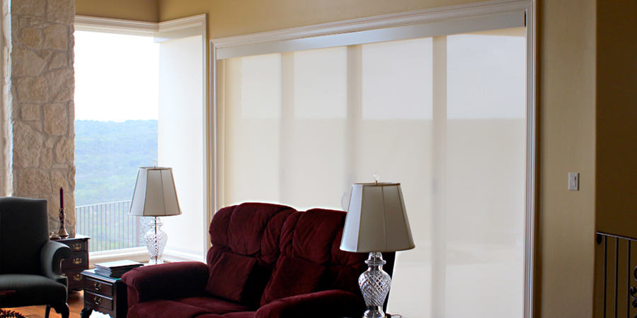 roller shades will cover sliding glass doors Austin 78738