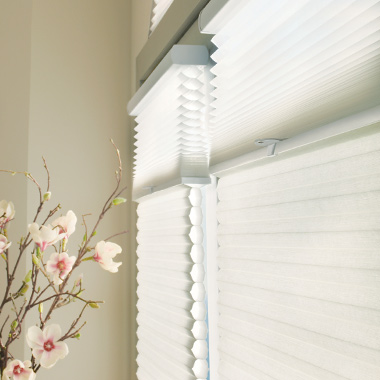 cellular honeycomb shades in bathroom in Austin TX