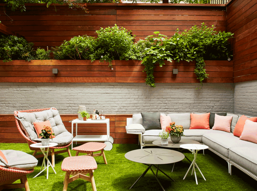 living coral outdoor patio design ideas Hunter Douglas Austin 78758