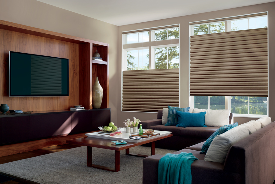 top down bottom up shades living room fall solution Hunter Douglas Austin 78758