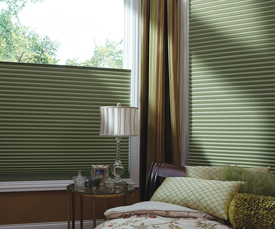 green architella duette honeycomb shades Hunter Douglas Austin 78758