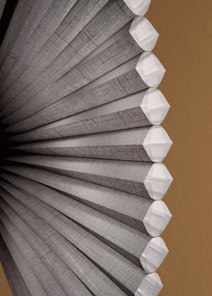 close up of cellular shades