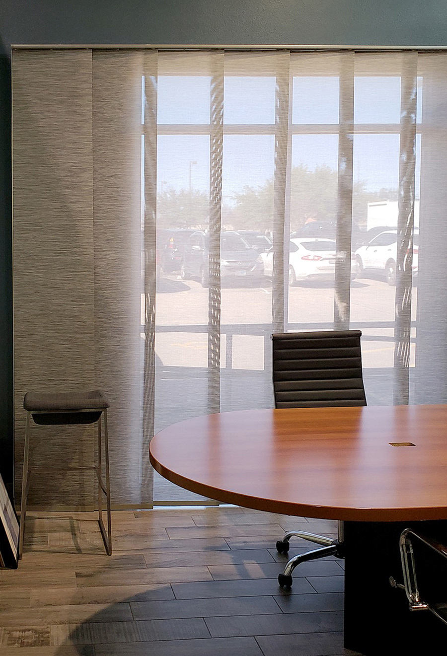 office skyline gliding window panels window coverings for commercial spaces in Austin 78758