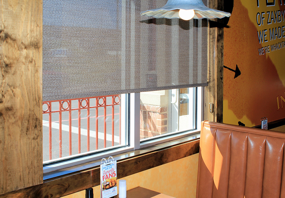 restaurant roller shades Hunter Douglas Austin 78758