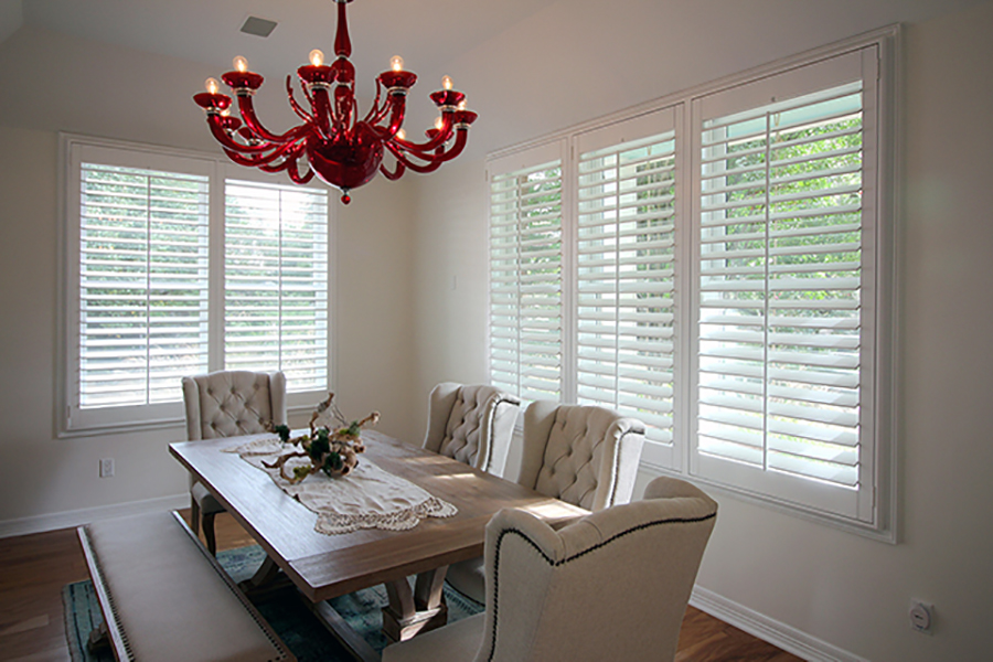 dining room plantation shutters Hunter Douglas Austin 78758