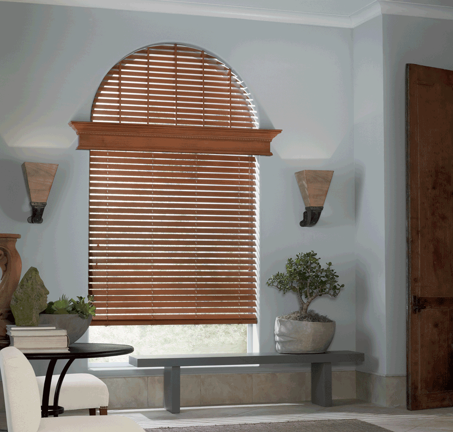 arched window blinds full coverage Hunter Douglas arched window blinds Austin TX 