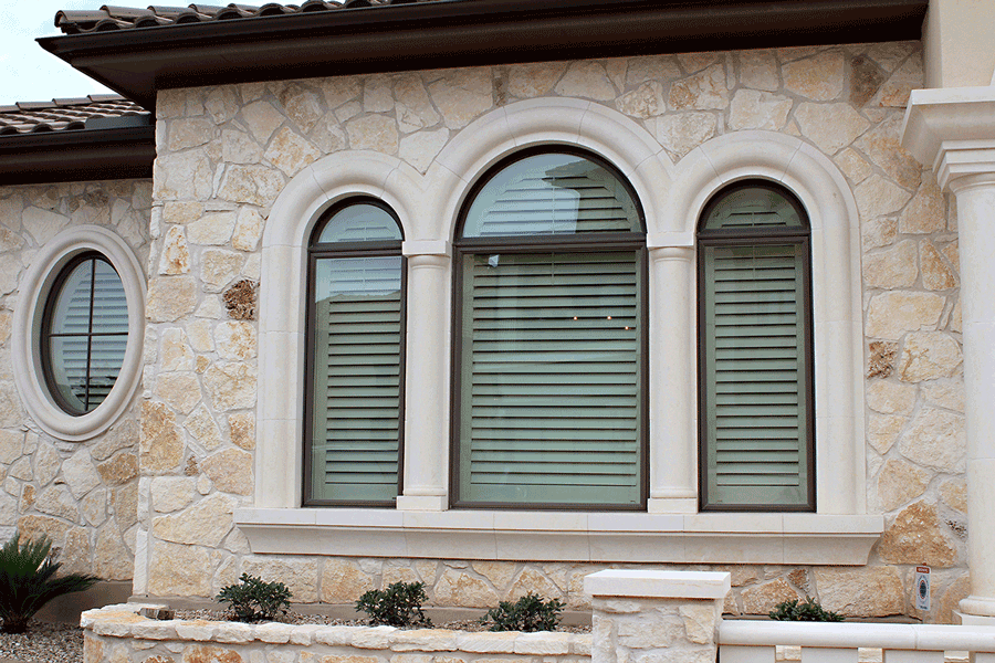 Exterior benefits of plantation shutters.