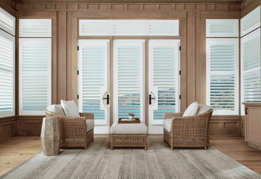 white plantation shutters for windows and doors Austin TX