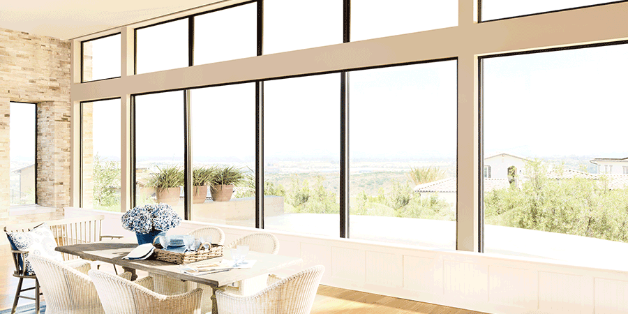 Get rid of glare by adding window shades to bare windows