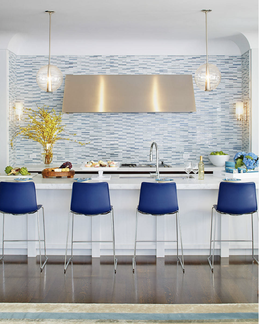 blue backsplash color of the year 2020 kitchen