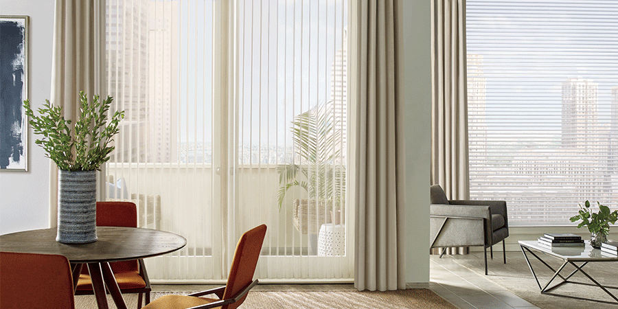 best window treatments for sliding glass doors Austin TX