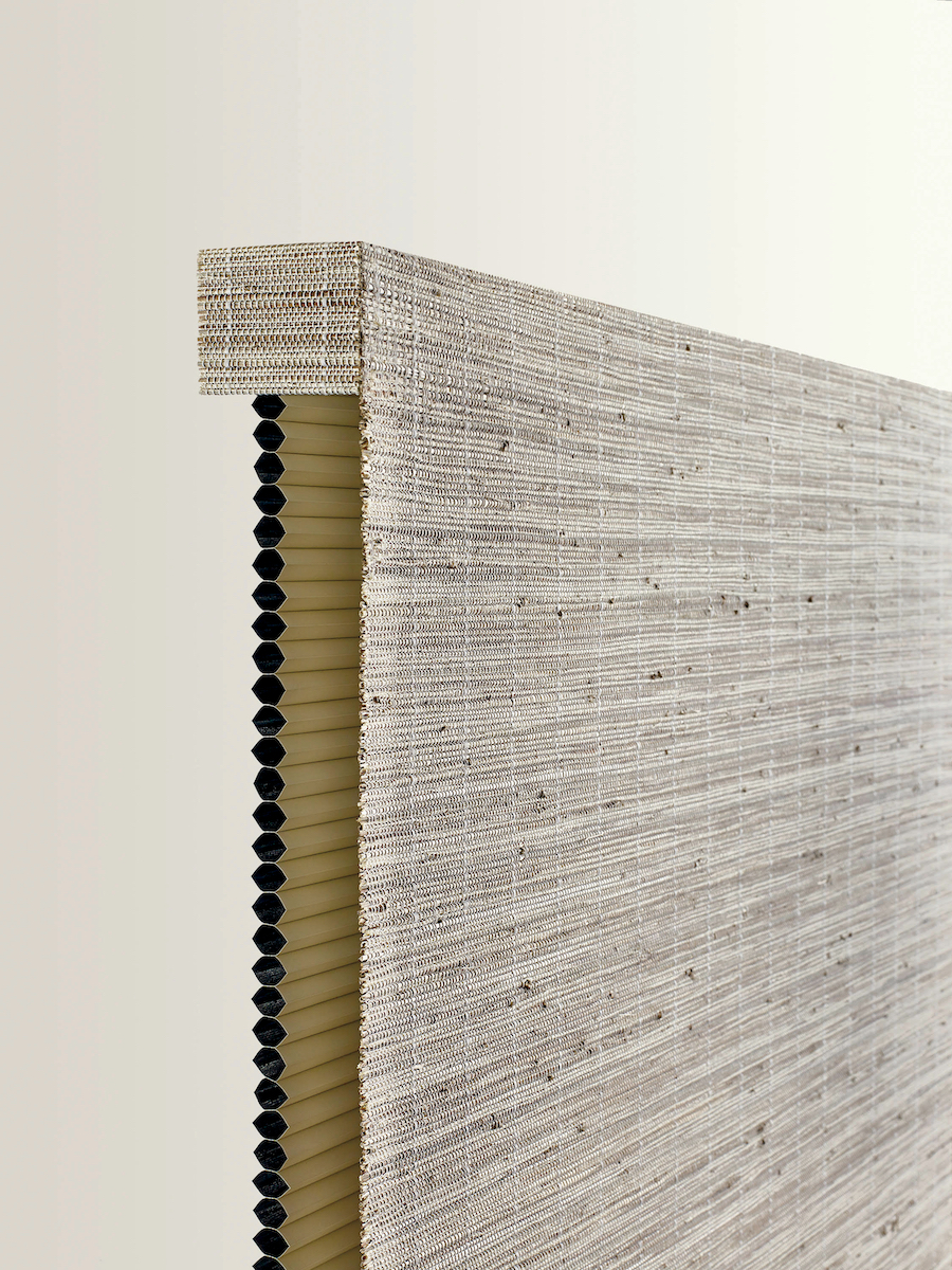 Provenance energy efficient woven woods with secondary cellular shade
