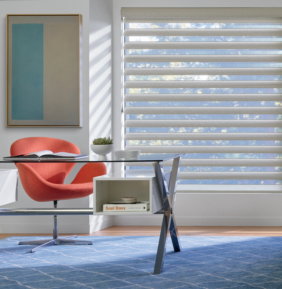 Pirouette® window shades with SoftTouch™ motorization