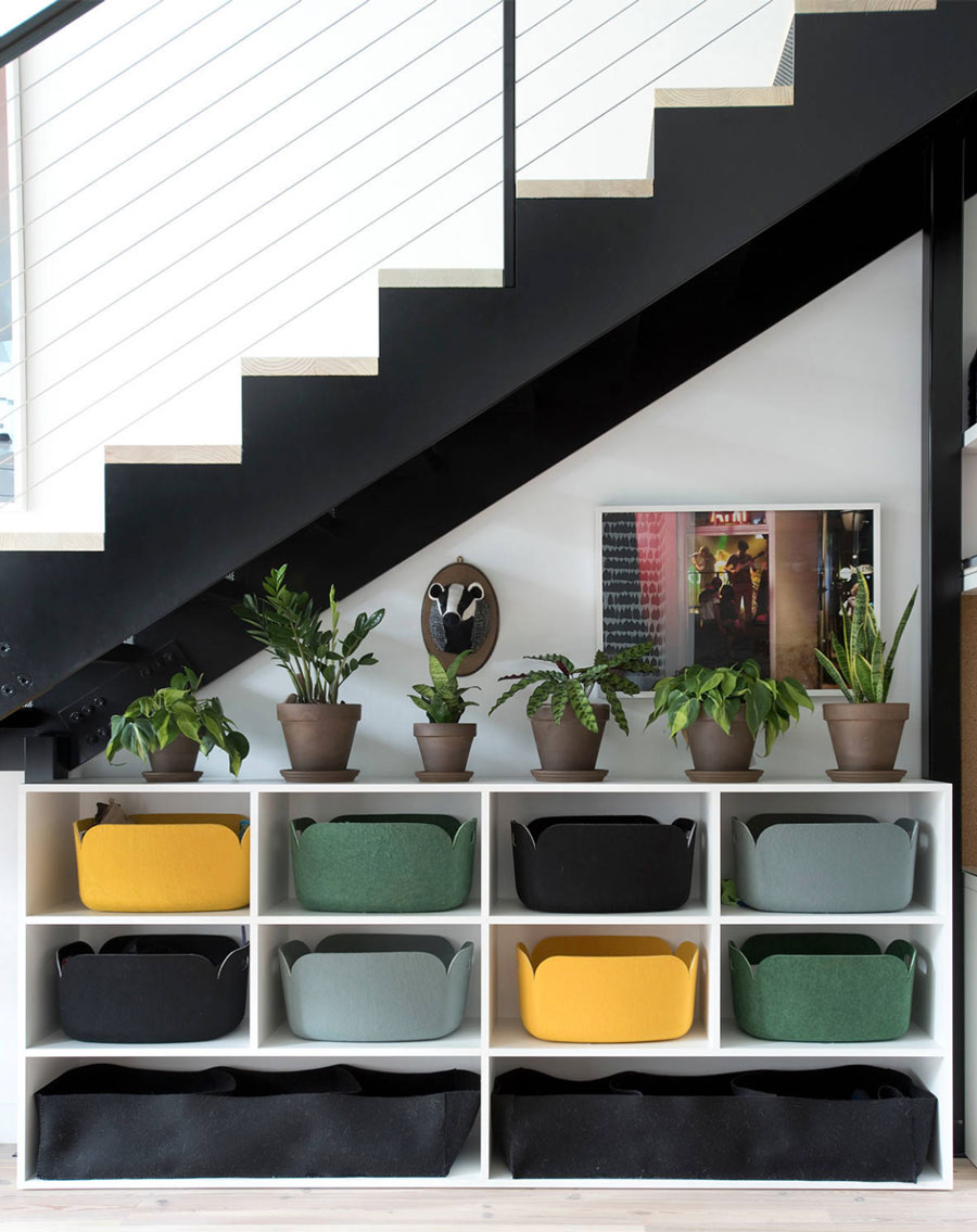 staircase storage for home organization