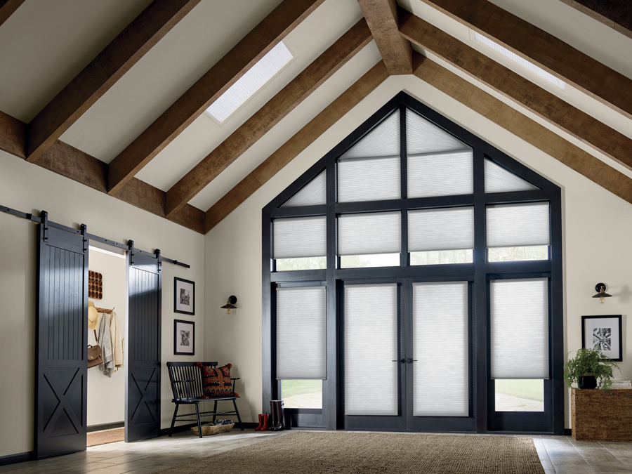 large foyer floor to ceiling windows