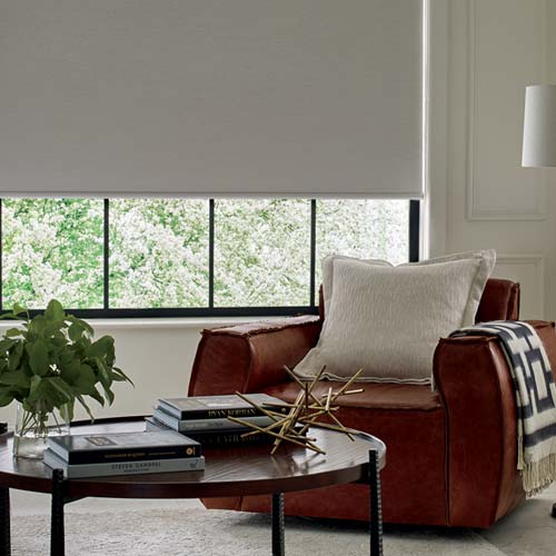 light filtering roller shades in modern Austin, TX home