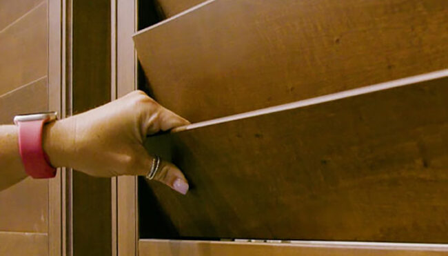 shutter options from austin window fashions include split tilt, louver size and wood stain finishes