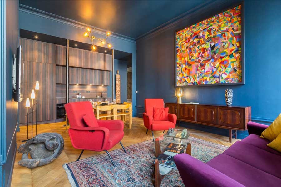 color adds springtime vibe in living room in austin