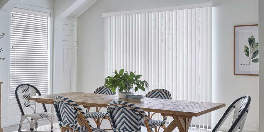 vertical blinds in Austin, TX home
