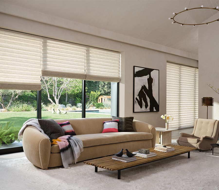 vignette-large-window-roman-shades-hunter-douglas-austin-window-fashions Vignette Modern Roman shades with PowerView automation