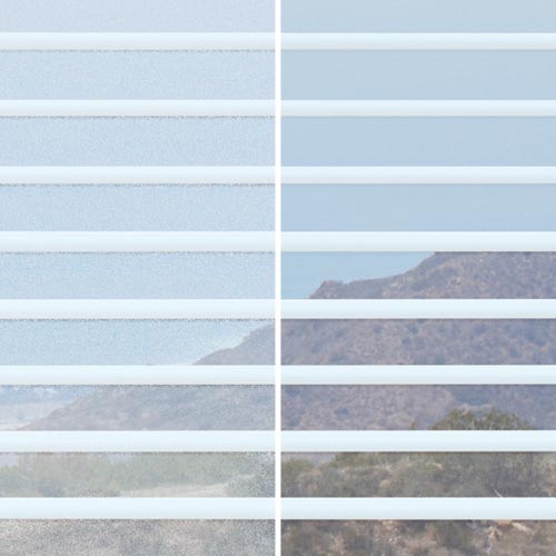 Silhouette® ClearView® sheer shades providing a sharp outdoor view with diffused natural light